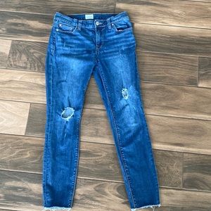 Hudson Jeans Krista ankle distressed skinny jeans 27